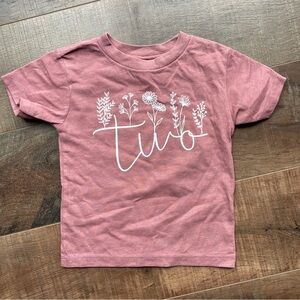 Floral Mauve “Two” T-Shirt